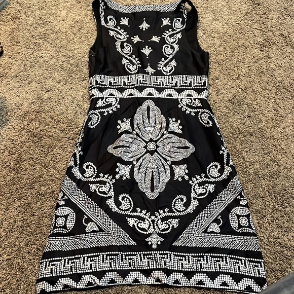 Black and silver printed dress - Picture 2 of 3